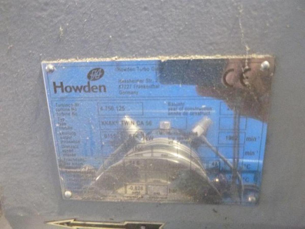 Used HOWDEN SERIES TWIN-CA 56 STEAM TURBINE AND TD POWER SYSTEMS AC GENERATOR 7.0MW MFG 2018 - PENDING RF