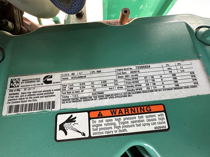 Used Used Cummins DSGAA Diesel Generator, 446 Hrs, EPA Tier 3, 100 KW