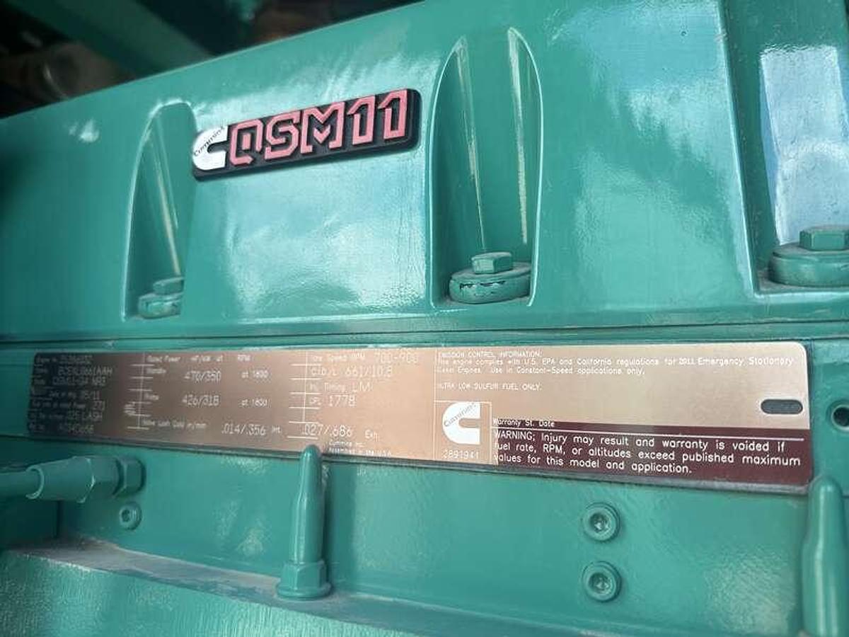 Used Used Cummins DQHAB QSM11-G4 Diesel Generator, 160 Hrs EPA Tier 3 300 k