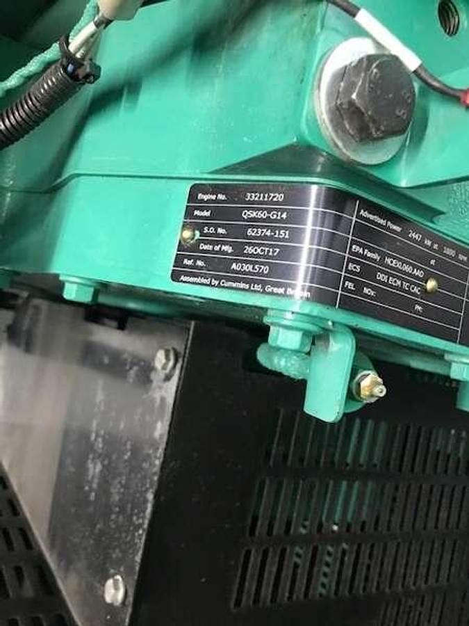 Used Used Cummins DQKAF Diesel Generator, 166 Hrs, EPA Tier 2 2250 kW