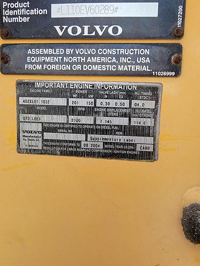 Used 2004 Volvo L110E