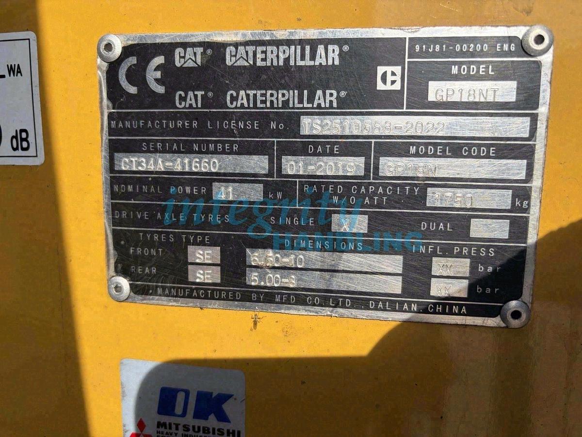 Used 2019 CAT GP18NT