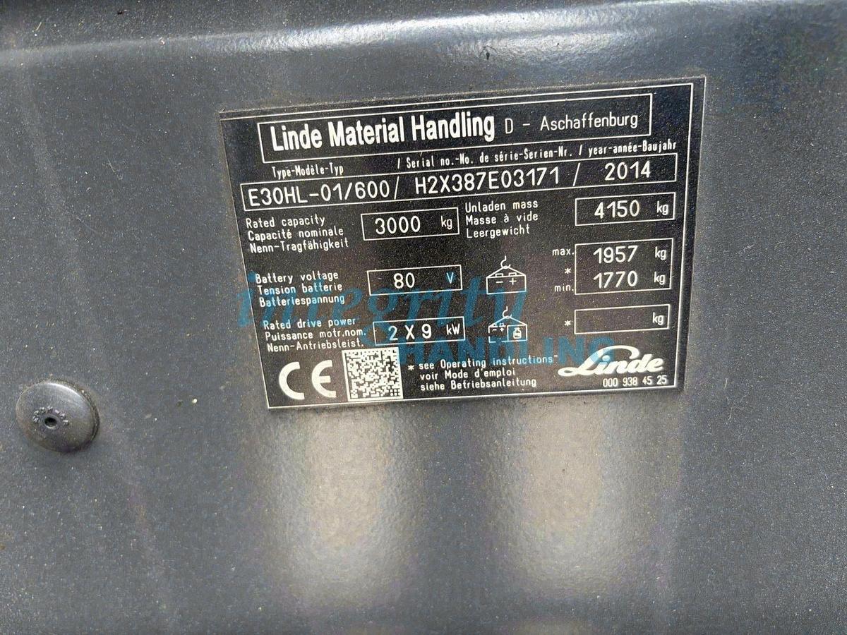 Used 2014 LINDE E30HL-01/600