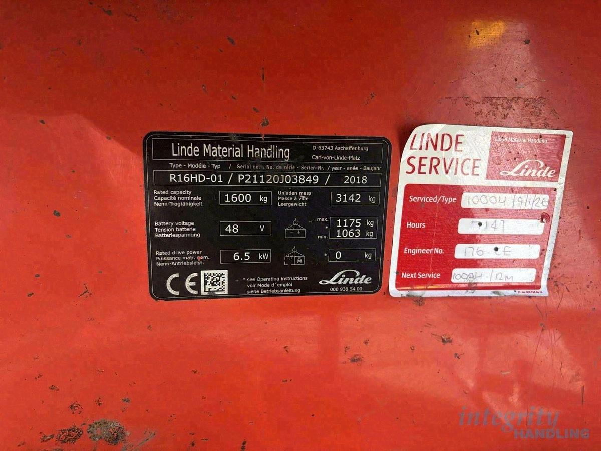 Used 2018 LINDE R16HD-01