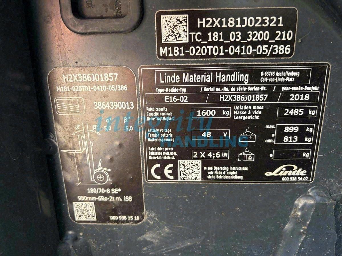 Used 2018 LINDE E16-02