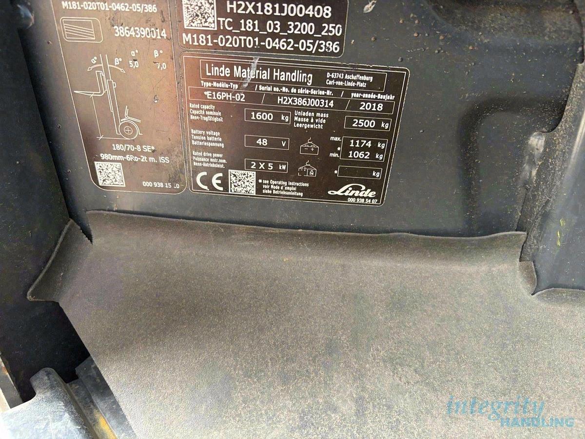 Used 2018 LINDE E16PH-02