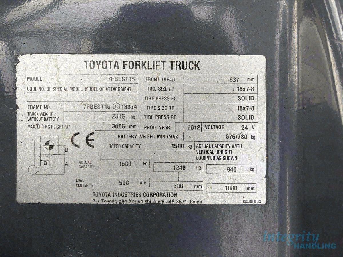 Used 2012 TOYOTA 7FBEST15