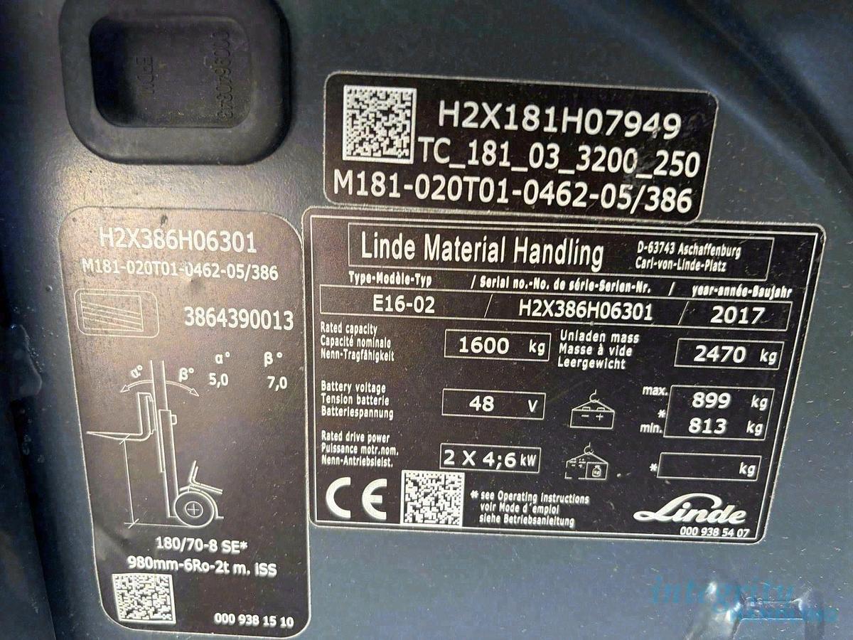 Used 2017 LINDE E16-02