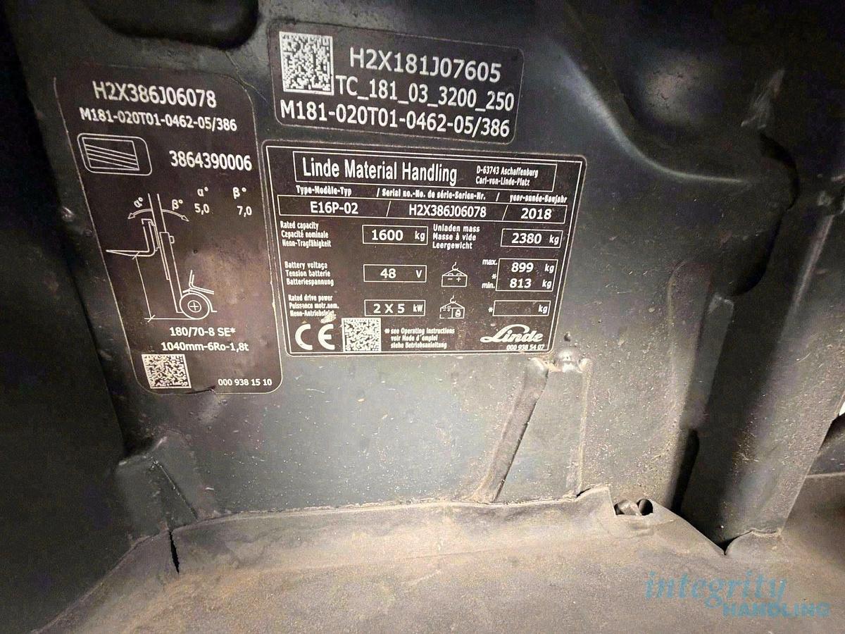 Used 2018 LINDE E16P-02