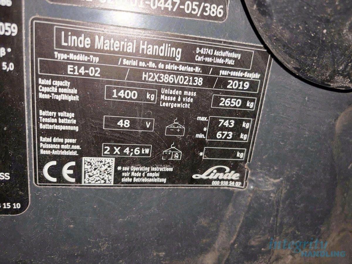 Used 2019 LINDE E14-02