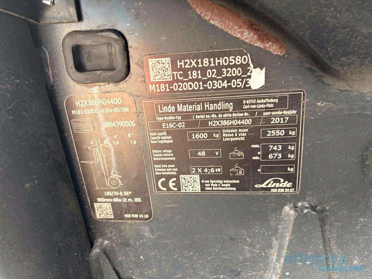 Used 2017 LINDE E16C-02