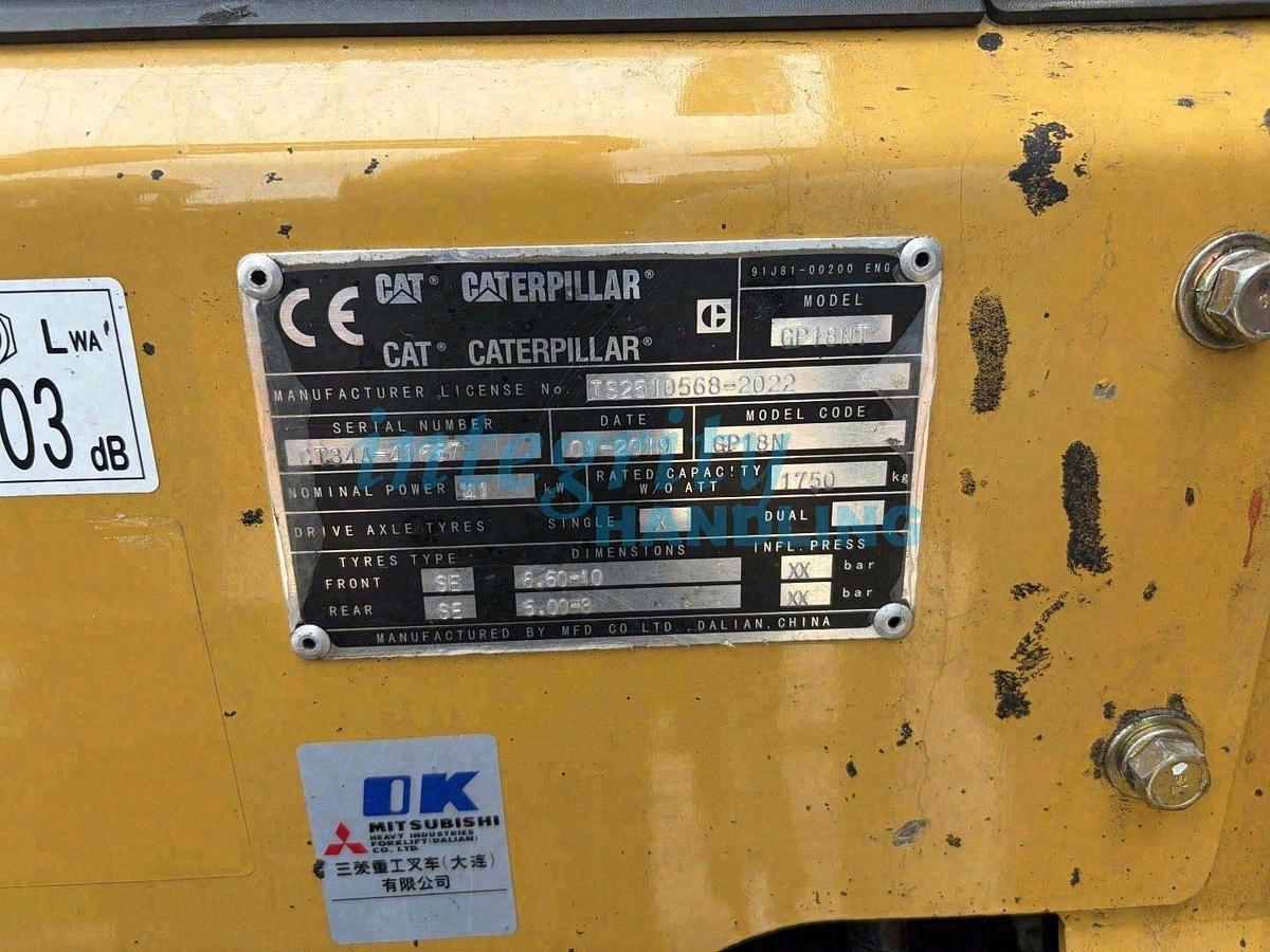 Used 2019 CAT GP18NT