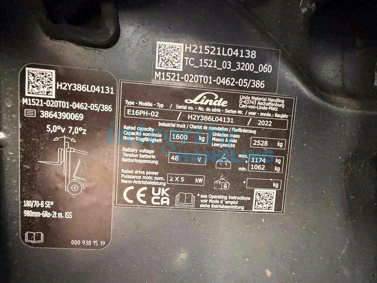 Used 2022 LINDE E16PH-02