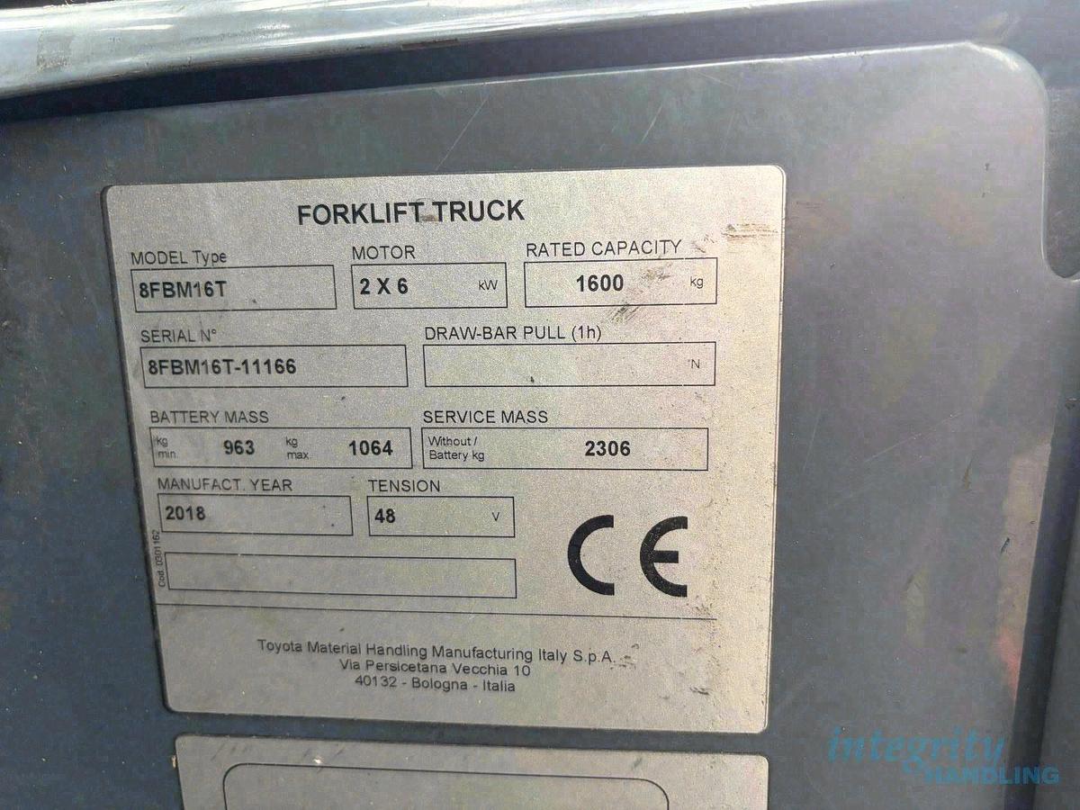 Used 2018 TOYOTA 8FBM16T