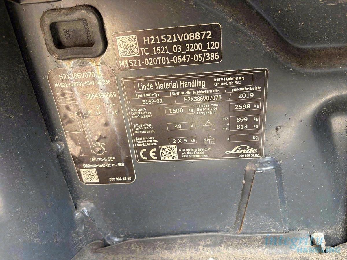 Used 2019 LINDE E16P-02