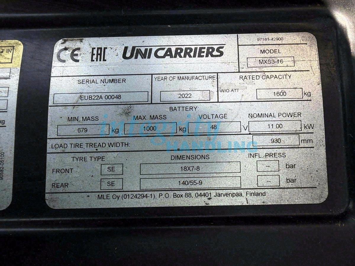 Used 2022 MITSUBISHI/UNICARRIERS MXS3-16