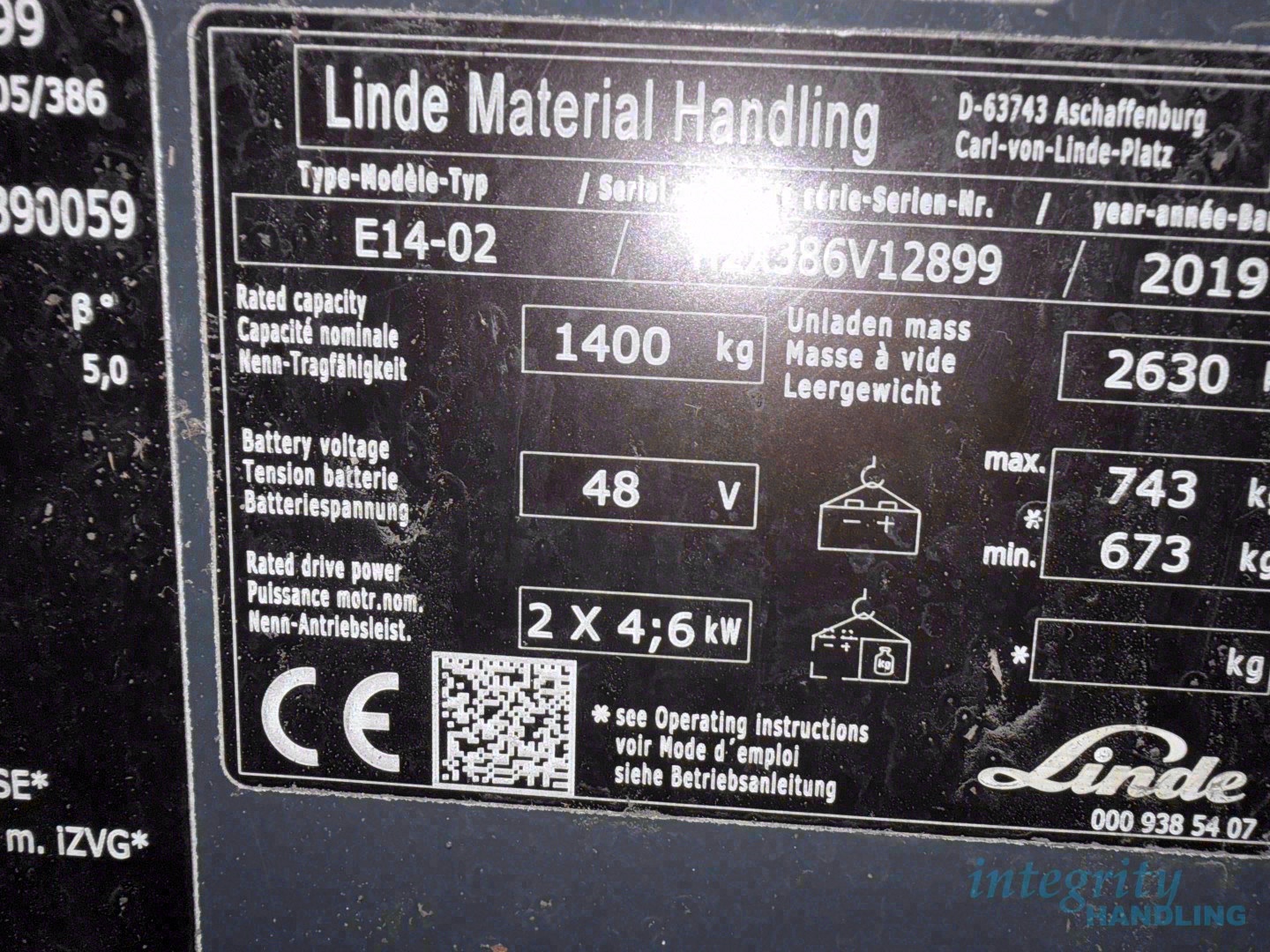 Used 2019 LINDE E14-02