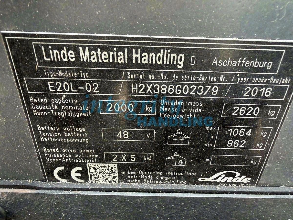 Used 2016 LINDE E20L-02