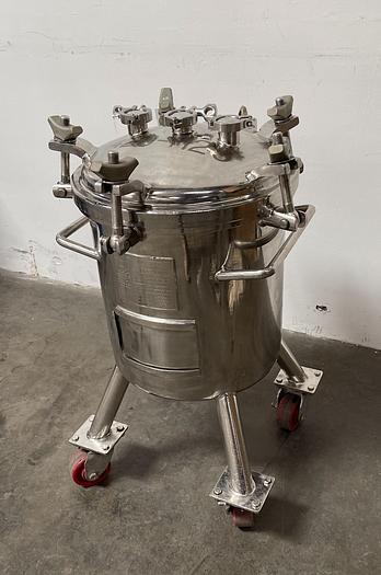 Used Precision 13 Gallon 316L Stainless Steel Jacketed Reactor 50 PSI