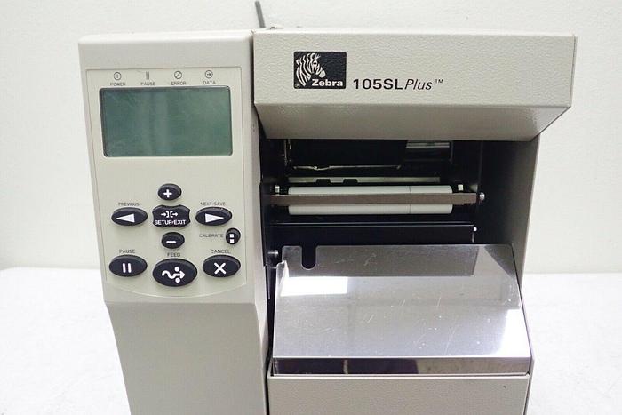 Used Zebra 105SL Plus 203 DPI Barcode Label Printer 102-8K1-00000