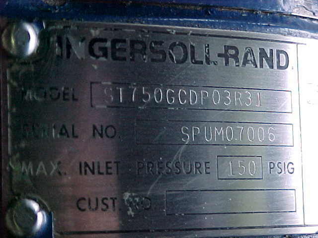 Used INGERSOLL RAND AIRSTARTER ST750GCDP03R31