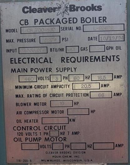 Cleaver Brooks CB 700-300-225