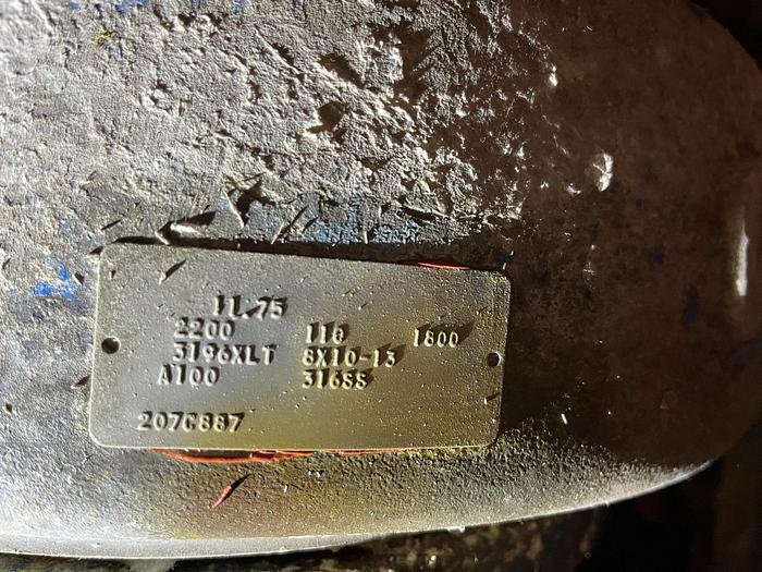 Used GOULDS MDL.3196XLT-X  8X10-13  CENTRIFUGAL PUMP 316 S/S WITH 100 HP MOTOR