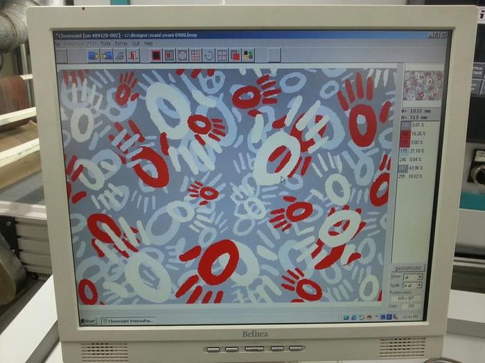 Used DIGITAL INKJET PRINTER ZIMMER  CHROMOJET LT 35