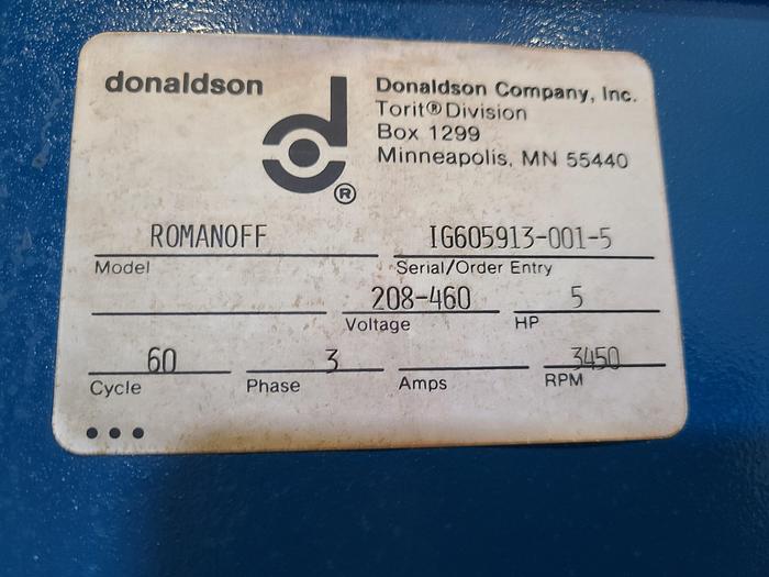 Used Donaldson Torit Romanoff Dust Collector
