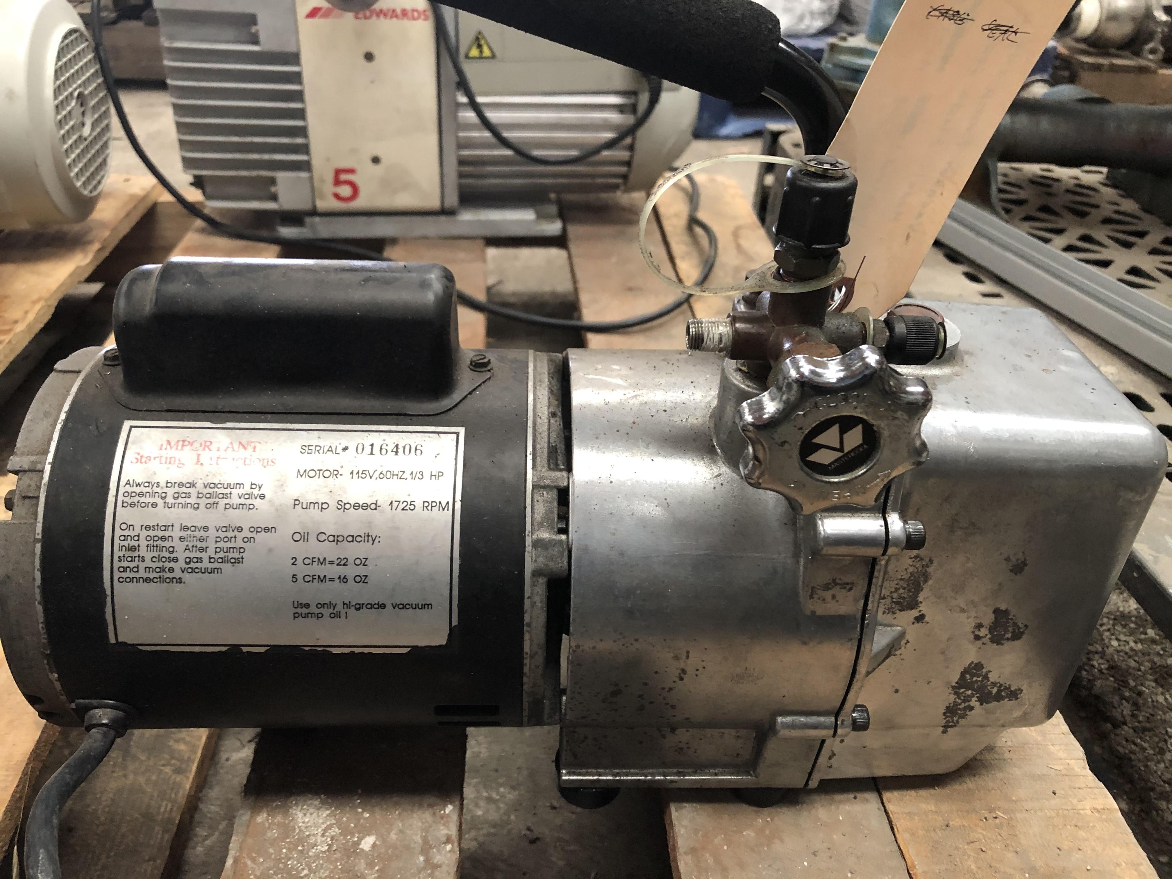 Used MASTERCOOL 90065 TWO STAGE VACUUM PUMP