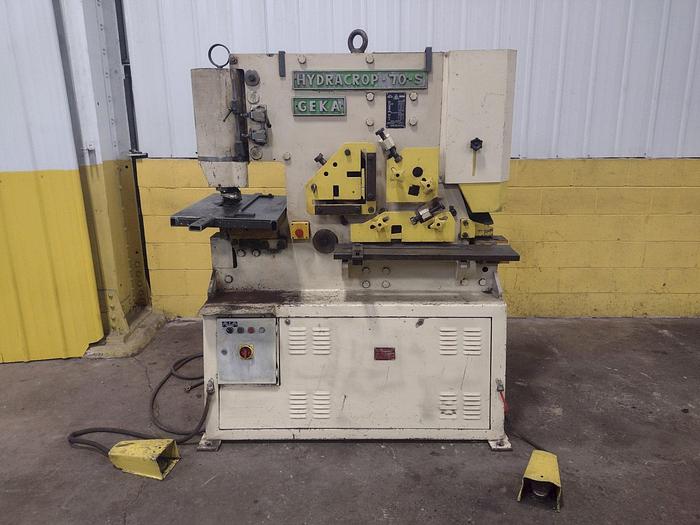 Used 70 TON GEKA MODEL HYDRACROP-70-S HYDRAULIC IRONWORKER (USED)