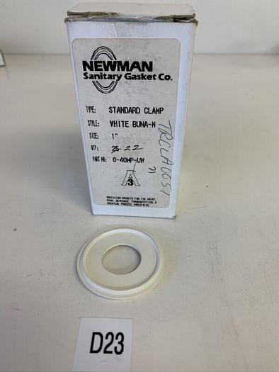 Newman Sanitary Gasket 40mp-uw Standard Clamp White 1”Qty. 22 Fast Shipping!
