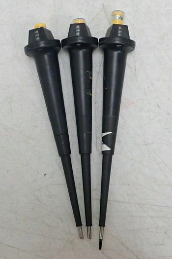 Used Lot of 3 Eppendorf 4710 2-10 µL, 10-100 µL Adjustable Pipettes