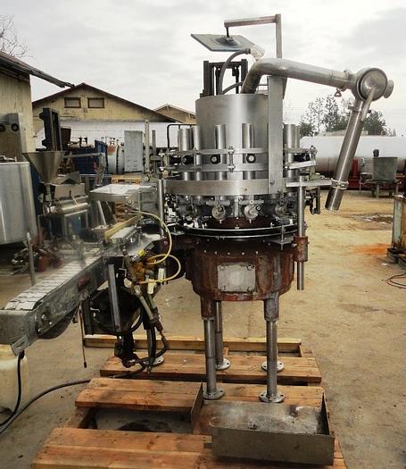 Used Filler, Piston, 14-Head, Rotary, S/st, Elmar Indus #S735565