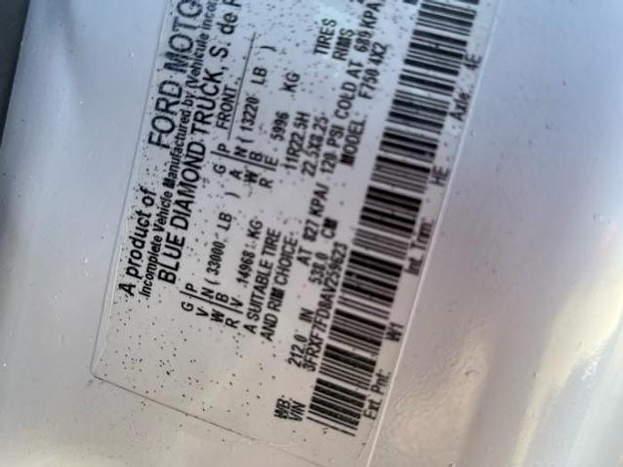 Used C59623 Terex Hiranger XT60 65ft Bucket Boom on 2010 Ford F750 Forestry Dump Truck