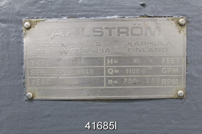 Used Sulzer ZUU-50 Double Suction Fan Pump, 20x24, Stainless Steel #41685