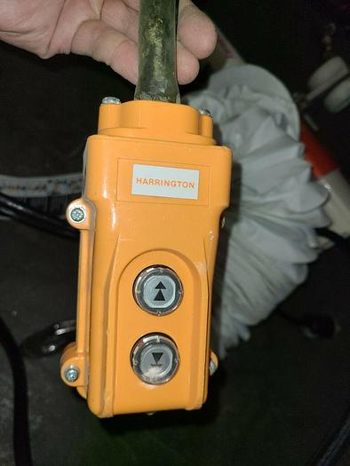 Used Carpenter Harrington Crane Hoist 1000 Lbs Capacity CLEAN ROOM Medical Stainless