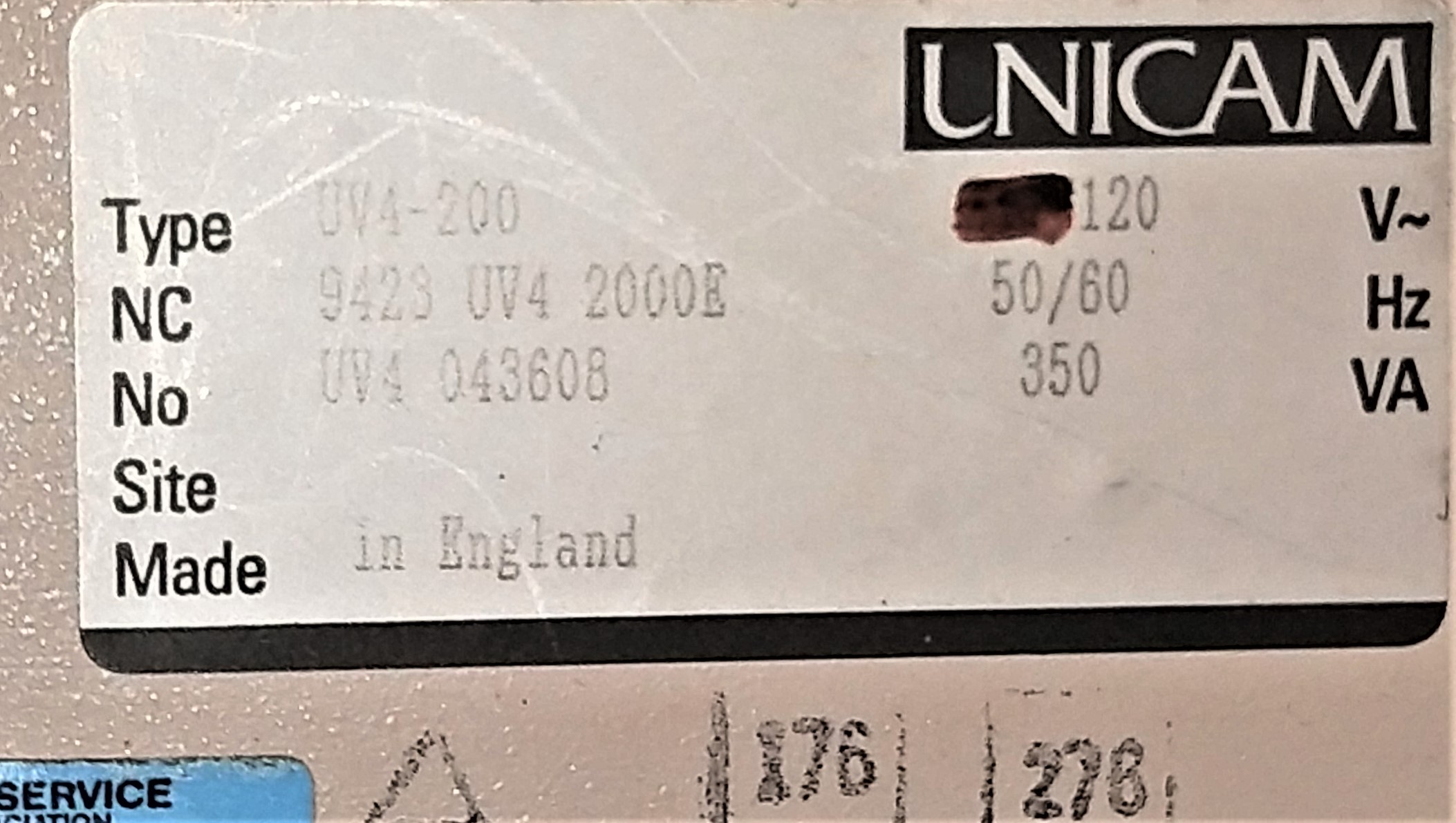 As is (7000) ATi Unicam UV4-200 UV-Visible Spectrophotometer - 190 to 900nm - FOR PARTS