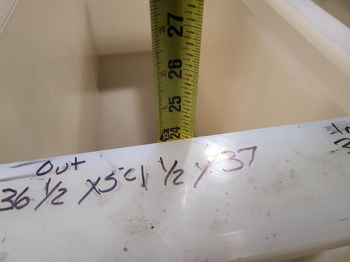 Used Polypro Tank Counter Flow Rinse side and bottom support 70" x 28" x 29" Removable Partition - LARRY PLEASE CHECK DEMENTIONS