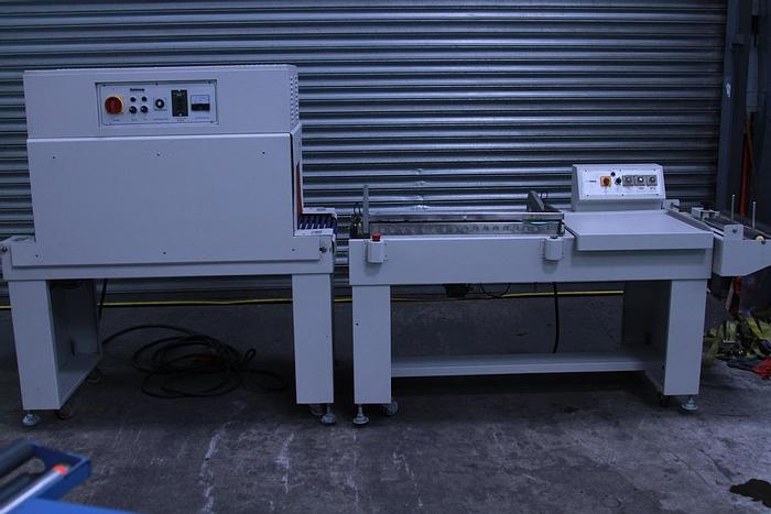 Used Pneumatic Semi Automatic L Sealer and Heat Tunnel