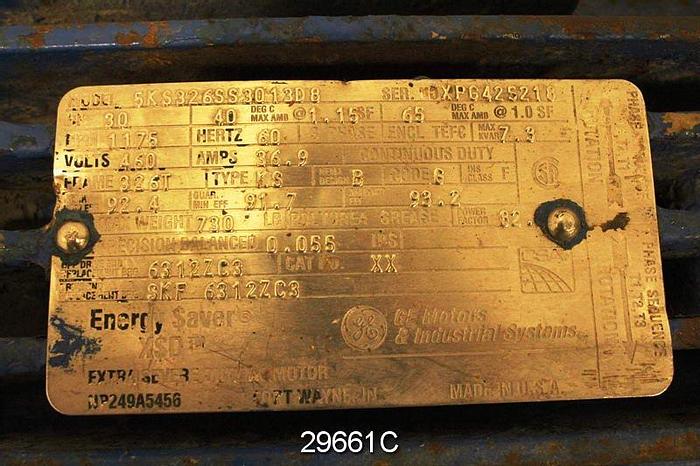 Used General Electric 5KS326SS3013D8 30 Hp-1175 Rpm Ac Motor #29661