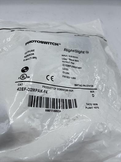 Allen Bradley Photoswitch 42EF-D2MPAK-F4 Ser D