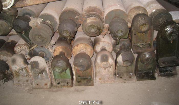 Used Pusey & Jones  Felt Rolls, 8" Diameter, 116" Face Steel, Bearing Centers Approximately 128.5", 2-1/8" Diameter Journals #26174