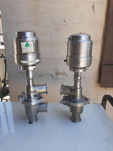 Used Valve, Shut-Off, 2", 316L Stainless Steel, Tri-Clover, Model 361TR-10M-20-2 #S744699