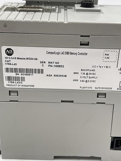 Used Allen-Bradley 1768-L43 Ser C 