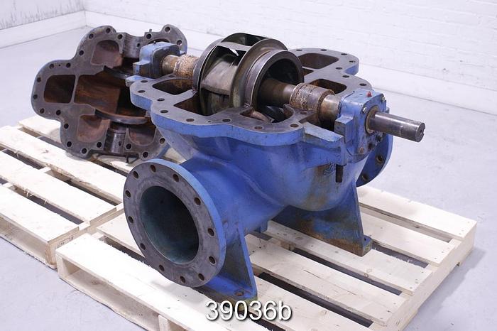 Used Goulds 3410 Split Case Pump, 10x12x12H, 7 Vane Impeller #39036