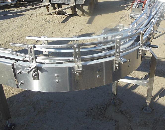 Used Conveyor, Belt, 4.5" x 17', S/st, 90 degree turn #S742977