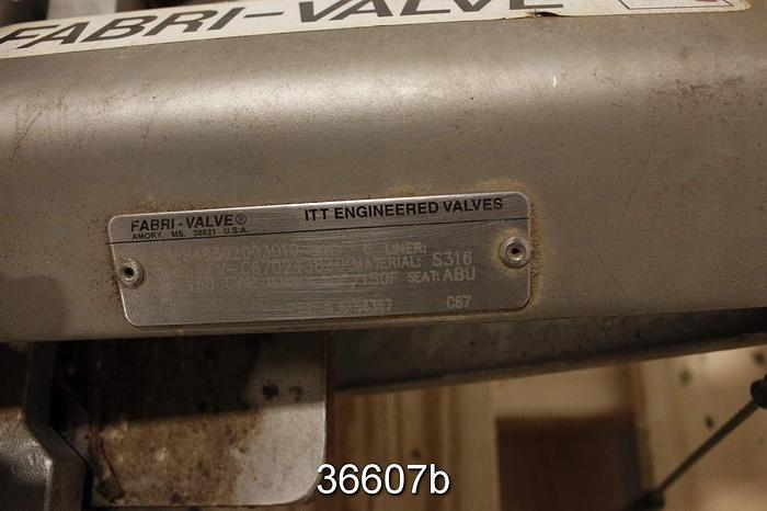 Used Fabri 6" Hand Operated Knife Gate Valve #36607