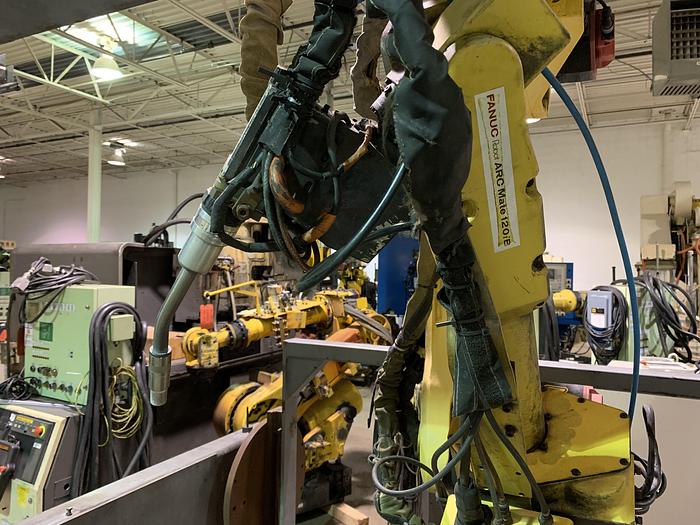 Used TEC WELD ROBOTIC DUAL TRUNION WELDING CELL WITH 2 FANUC ARCMATE 120iB'S