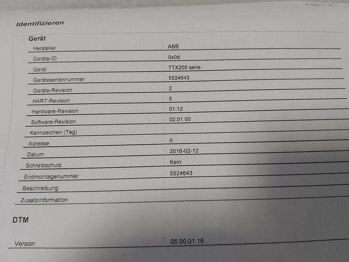 ABB TTH200-Y0/OPT, 0 bis 250°C,
